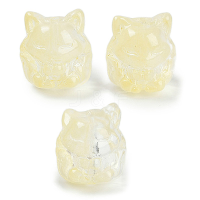 Transparent Spray Paint Glass Beads X1-GLAA-H035-01G-1