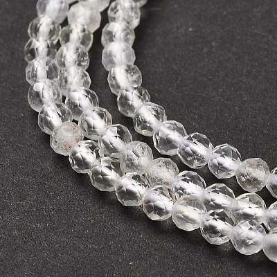 Natural Quartz Crystal Beads Strands G-B145-A02-3mm-1