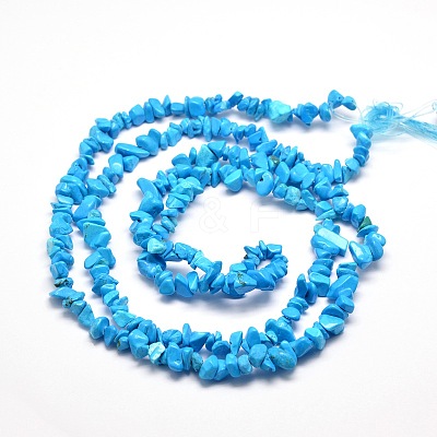Synthetic Turquoise Chip Bead Strands G-M205-54-1