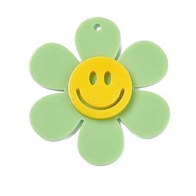 Opaque Acrylic Big Pendants OACR-P012-B07-1