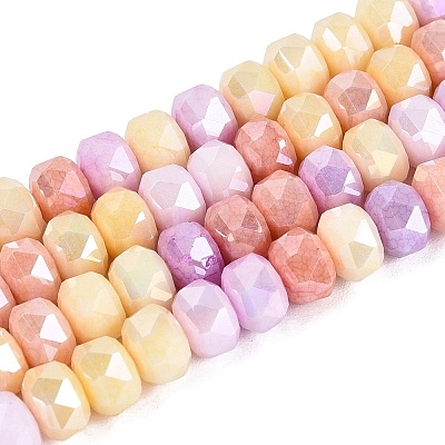 Anti-Tarnish Electroplate Glass Beads Strands GLAA-T025-6mm-11I-1