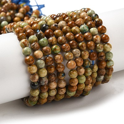 Natural Yellow Chrysocolla Beads Strands G-H298-A07-01-1