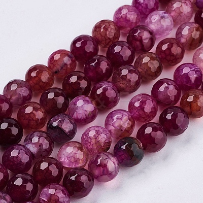 Natural Agate Round Beads Strand G-L084-10mm-59-1