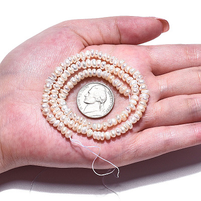 Natural Cultured Freshwater Pearl Beads Strands PEAR-N015-04B-1