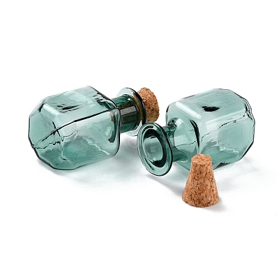 Square Glass Cork Bottles Ornament GLAA-D002-04H-1
