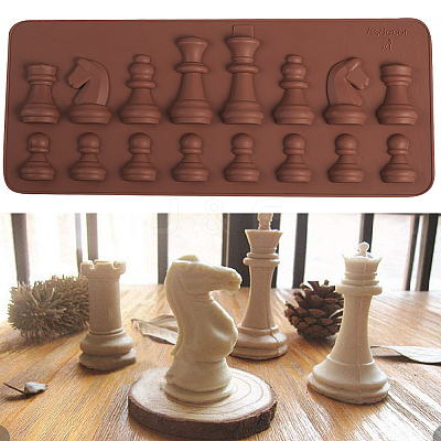 Silicone Chess Shaped Mold PH-DIY-WH0072-21-1