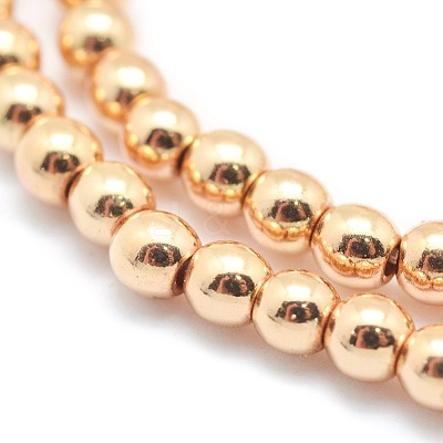 Electroplate Non-magnetic Synthetic Hematite Beads Strands G-L485-01C-LG-1