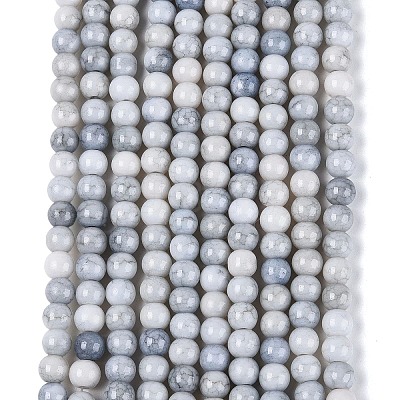 Ombre Effect Opaque Crackle Glass Beads Strands GLAA-Q106-01A-A04-1