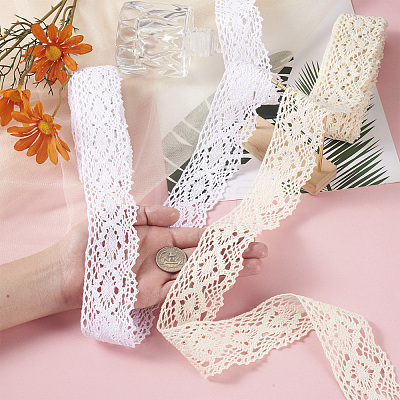 2 Rolls 2 Style Cotton Hollow Ribben WCOR-MP0001-01-1