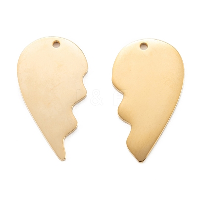 304 Stainless Steel Split Pendants STAS-G251-07D-G-1