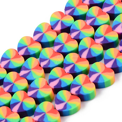 Handmade Polymer Clay Beads Strands CLAY-N008-002C-1