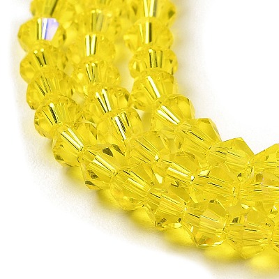 Transparent Electroplate Glass Beads Strands GLAA-F029-3mm-D21-1