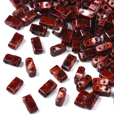 2-Hole Opaque Glass Seed Beads SEED-N004-002-A02-1