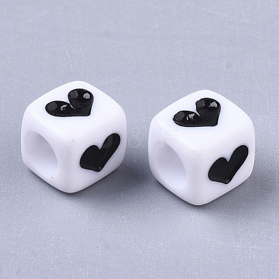 Opaque Acrylic Beads SACR-T355-01-1