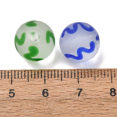 Frosted Handmade Lampwork Beads LA-CBA5635-01A-1