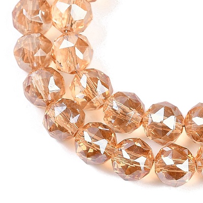 Transparent Electroplate Glass Beads Strands EGLA-N002-34C-C26-1