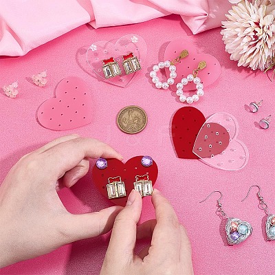 36Pcs 3 Colors Acrylic Earring Display Board EDIS-PH0001-96-1