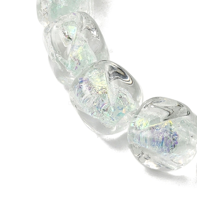 Handmade Foil Lampwork Beads Strands FOIL-C002-01E-1