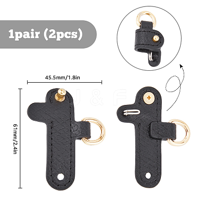Microfiber Imitation Leather Undamaged Bag D Ring Connector PURS-WH0005-35KCG-02-1