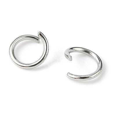 Tarnish Resistant 304 Stainless Steel Open Jump Rings STAS-E011-6x0.8mm-1