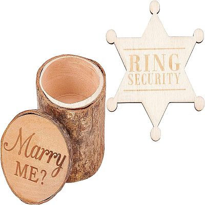 Star Ring Security Word Badge AJEW-FG0001-95-1