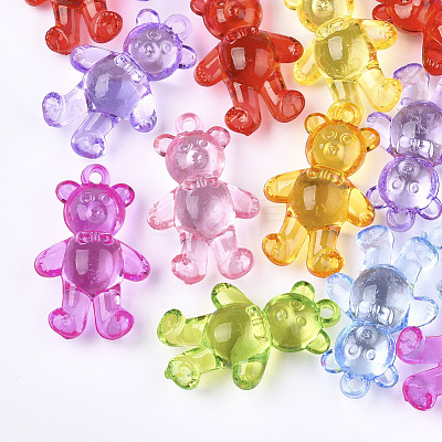 Transparent Acrylic Pendants TACR-S133-026-1