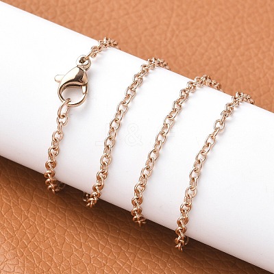 304 Stainless Steel Cable Chain Necklace Making STAS-P045-01RG-1