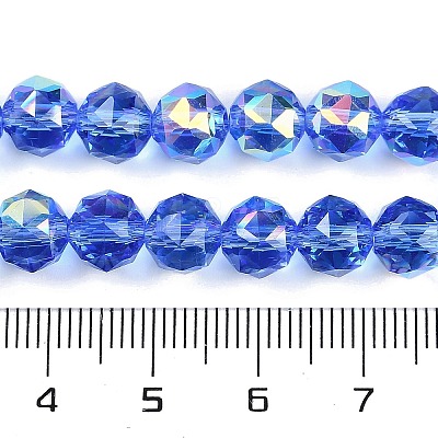 Transparent Electroplate Glass Beads Strands EGLA-N002-34C-C27-1
