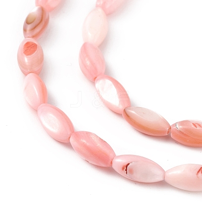 Natural Freshwater Shell Dyed Beads Strands SHEL-M018-13-07-1