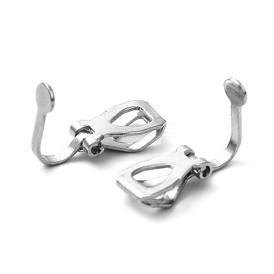 Brass Clip-on Earring Findings X-EC110-NF-1