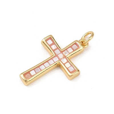 Brass Enamel Pendants KK-L255-07G-02-1