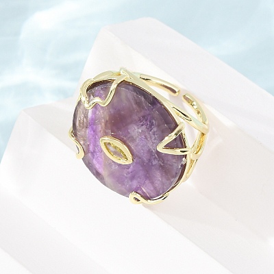 Natural Gemstone Cuff Rings GG-CBA5FCC-02G-1