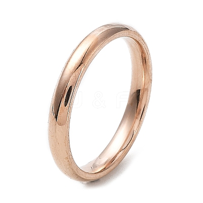Ion Plating(IP) 304 Stainless Steel Flat Plain Band Rings STAS-I160-D-15mm-RG-1