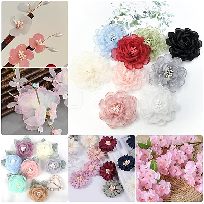Gypsum with Cotton Cord Artificial Flower Core LS-DIY-WH20007-36A-07-1