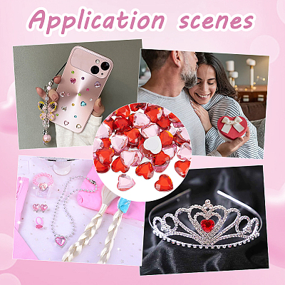 72Pcs 2 Colors Glass Rhinestone Cabochons RGLA-FG0001-22-1