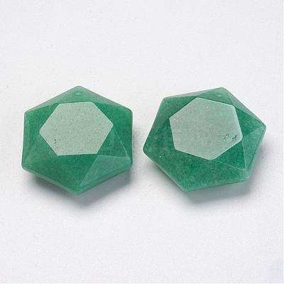 Natural Green Aventurine Pendants G-P264-07-1