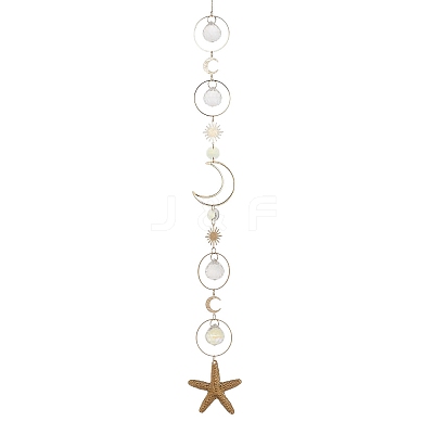 Glass Hanging Suncatchers HJEW-JM04587-1