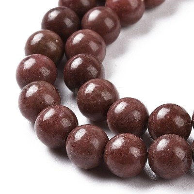 Natural Rhodonite Round Bead Strands G-J302-10-10mm-1