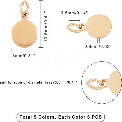 PVD Vacuum Plating 304 Stainless Steel Charms EJEW-UN0001-40B-1
