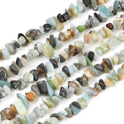 Natural Flower Amazonite Beads Strands G-F834-A01-01-1