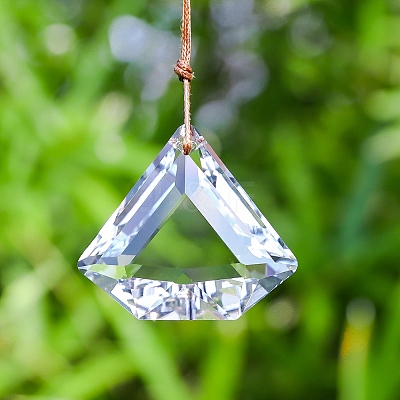 Pentagon Faceted K9 Glass Suncatchers PW-WGF4A09-01-1