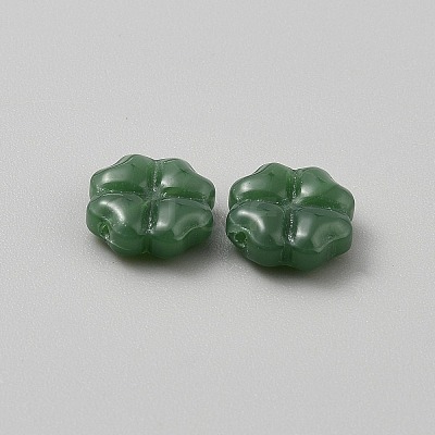 Imitation Jade Glass Beads GLAA-WH0030-49A-1