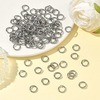 Tarnish Resistant 304 Stainless Steel Open Jump Rings STAS-R065-43-1