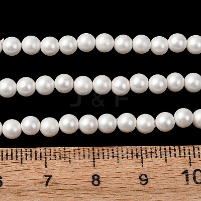 Round Shell Pearl Bead Strands BSHE-L011-4mm-A013A-1