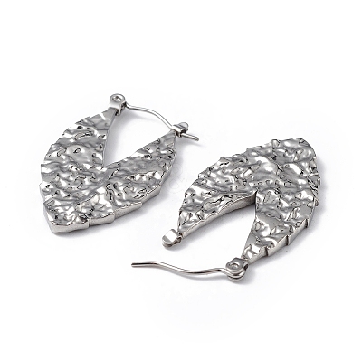 Non-Tarnish 304 Stainless Steel Teardrop Hoop Earrings for Women EJEW-I284-15P-1