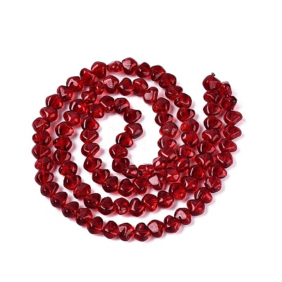 Baking Paint Transparent Glass Beads Strands GLAA-Q109-01A-04-1