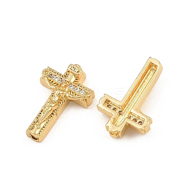 Easter Brass Micro Pave Clear Cubic Zirconia Pendants CU-CBADC6C-10G-03-1