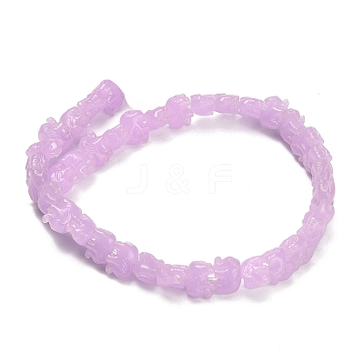 Synthetic Coral Dyed Carved Bead BSHE-H114-04C-1