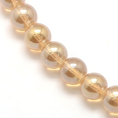 Electroplate Synthetic Quartz Crystal Beads Strands G-P039-03-1