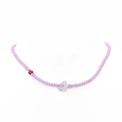 Opaque Acrylic Beaded Bracelets NJEW-JN04174-1